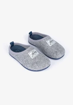 Sapatos De Menino-Conguitos Chinelos Ecologicos Para Casa Cinza Azul