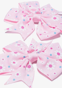 Todos Os Acessórios-Conguitos Conjunto De Lacos De Flores Rosa
