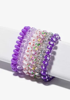Todos Os Acessórios-Conguitos Conjunto De Scrunchies Espirais Malva