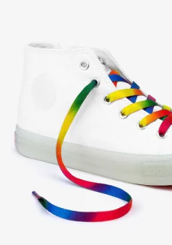 Tênis Com Luzes-Conguitos Cordao Branco Unissex Com Luzes Tênis Hi-Top Lona