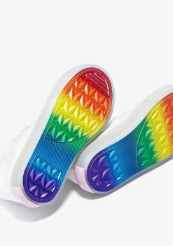 Tênis Com Luzes-Conguitos Cordao Branco Unissex Com Luzes Tênis Hi-Top Lona