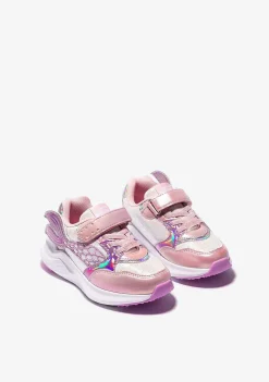 Sapatos De Menina-Conguitos Elastico Sereia Rosa Com Tênis Leve