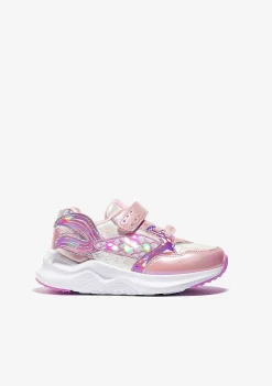 Sapatos De Menina-Conguitos Elastico Sereia Rosa Com Tênis Leve