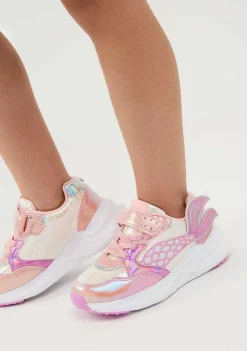 Sapatos De Menina-Conguitos Elastico Sereia Rosa Com Tênis Leve