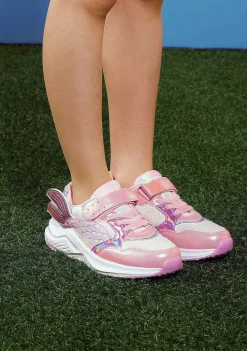 Sapatos De Menina-Conguitos Elastico Sereia Rosa Com Tênis Leve