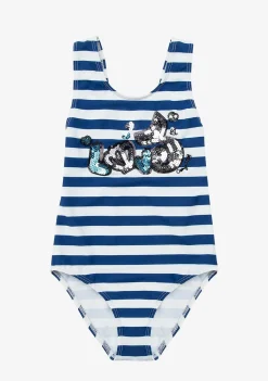 Roupas De Menina-Conguitos Fato De Banho Sereia Azul Marinho Para Menina