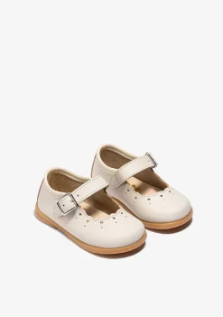 Sapatos De Cerimónia-Conguitos Fivela Bebé Bege Mary Janes
