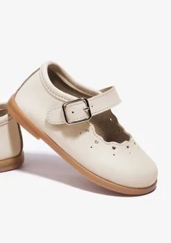 Sapatos De Cerimónia-Conguitos Fivela Bebé Bege Mary Janes
