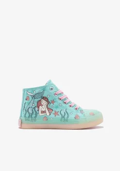 Sapatos De Menina-Conguitos Hi Top Tênis Sereia