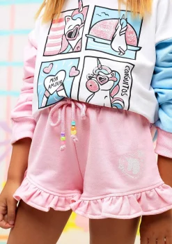 Roupas De Menina-Conguitos Hoddie De Lantejoulas De Unicornio Multicolor Feminino