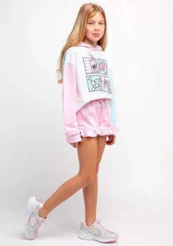 Roupas De Menina-Conguitos Hoddie De Lantejoulas De Unicornio Multicolor Feminino