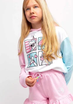 Roupas De Menina-Conguitos Hoddie De Lantejoulas De Unicornio Multicolor Feminino