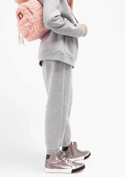 Roupas De Menina-Conguitos Joggers Basicos Cinzentos De Menina