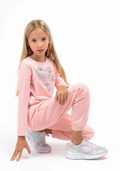 Roupas De Menina-Conguitos Joggers Basicos Rosa Menina