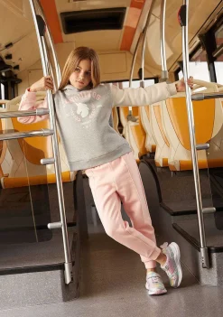 Roupas De Menina-Conguitos Joggers Basicos Rosa Menina