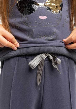 Roupas De Menina-Conguitos Joggers Cinzentos De Menina