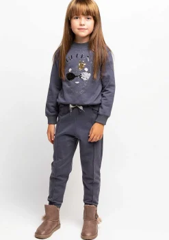 Roupas De Menina-Conguitos Joggers Cinzentos De Menina