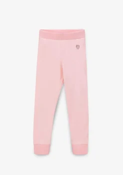Roupas De Menina-Conguitos Joggers De Jersei Cor-De-Rosa Para Menina
