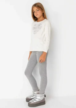 Roupas De Menina-Conguitos Joggers Em Jersey Cinzento Para Menina