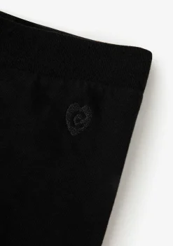 Roupas De Menina-Conguitos Joggers Em Jersey Preto Para Menina