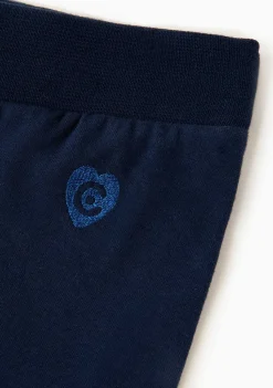 Roupas De Menina-Conguitos Joggers Femininos Em Jersey Azul Marinho