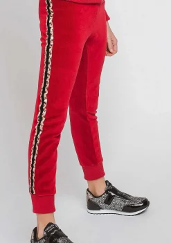 Calcas E Leggings-Conguitos Jogging Vermelho Para Menina