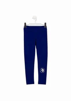 Roupas De Menina-Conguitos Leggings De Algodao Azul Marinho Para Menina
