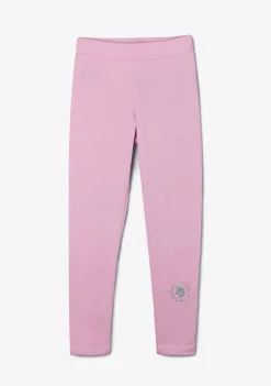 Roupas De Menina-Conguitos Leggings De Algodao Rosa Menina