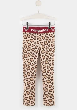 Calcas E Leggings-Conguitos Leggings De Neoprene Leopardo Para Menina