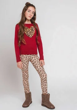 Calcas E Leggings-Conguitos Leggings De Neoprene Leopardo Para Menina