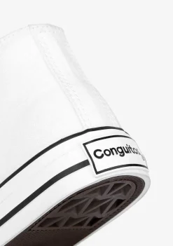Tênis Casuais-Conguitos Lona De Tênis Basico Branco Unissex De Alta Qualidade