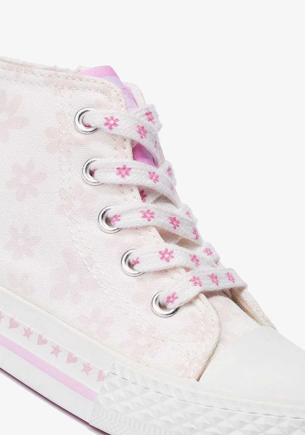 Tênis Casuais-Conguitos Lona De Tênis Branco Solar Feminino De Cano Alto