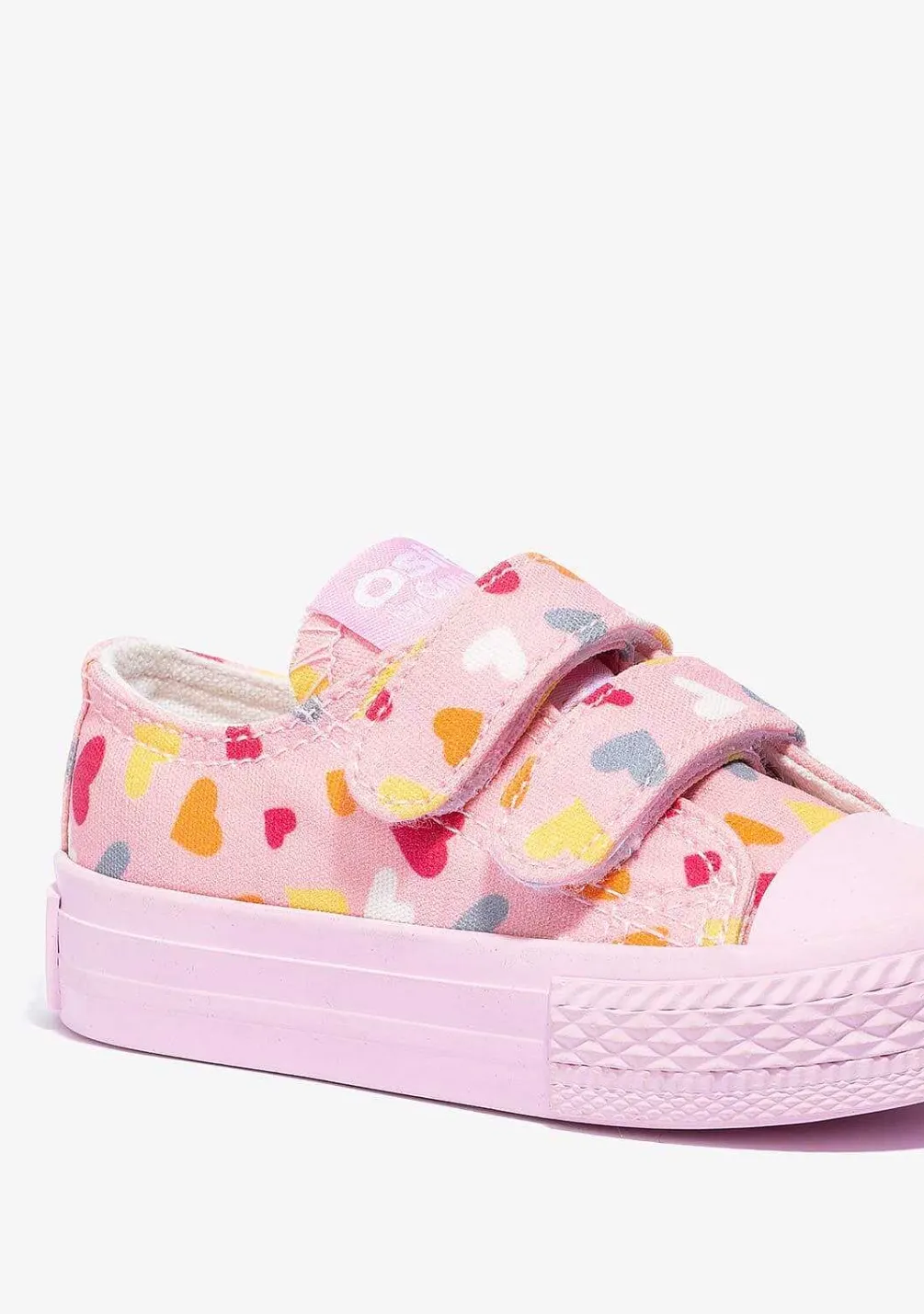 Tênis Casuais-Conguitos Lona De Tênis Com Coracao Rosa Para Bebé