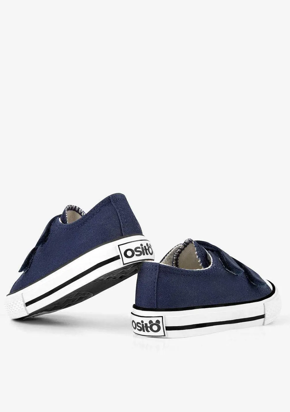 Tênis Casuais-Conguitos Lona De Tênis Com Tiras Aderentes Azul Marinho Para Bebé