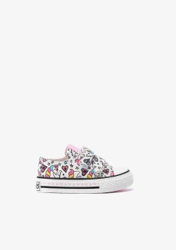 Tênis Casuais-Conguitos Lona De Tênis Unicornio Branco Para Bebé