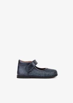 Sapatos Rasos-Conguitos Marinho Mary Janes Glitter Para Bebé