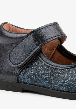 Sapatos Rasos-Conguitos Marinho Mary Janes Glitter Para Bebé