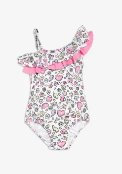 Roupas De Menina-Conguitos Menina Com Estampa De Micangas Brancas E Maio Scrunchie