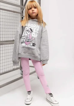 Moletons-Conguitos Moletom Com Capuz Feminino Puppy Paris Cinza