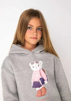 Moletons-Conguitos Moletom Teddy Cinza Menina