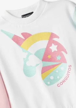 Roupas De Menina-Conguitos Moletom Unicornio Multicolor