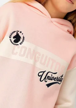Moletons-Conguitos Moletom Universitario Rosa Feminino