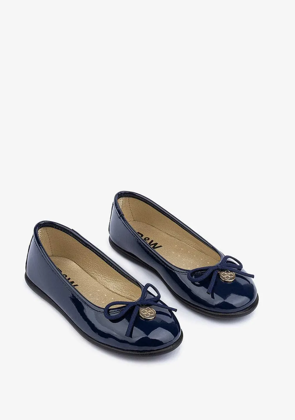 Sapatos Rasos-Conguitos Patente De Bailarinas Da Marinha Feminina