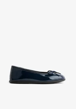 Sapatos Rasos-Conguitos Patente De Bailarinas Da Marinha Feminina