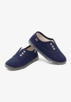 Tênis-Conguitos Plimsolls Ecologicos Da Marinha