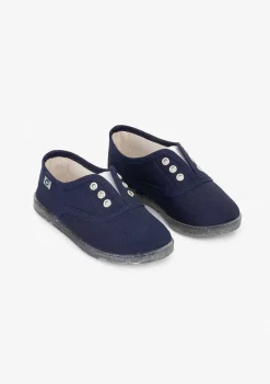 Tênis-Conguitos Plimsolls Ecologicos Da Marinha