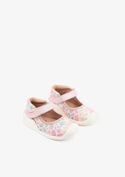 Primeiros Passos-Conguitos Primeiros Passos Rosa Do Bebé Leopardo Mary Janes