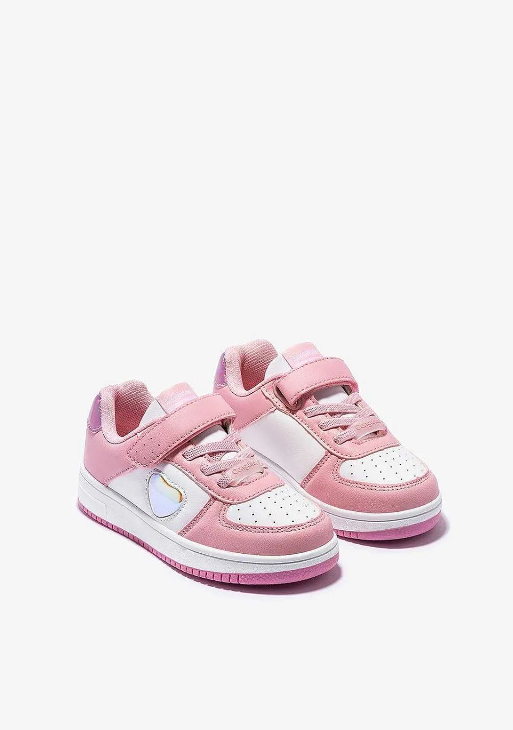 Sapatos De Menina-Conguitos Rosa Com Tênis Que Mudam De Cor De Coracao