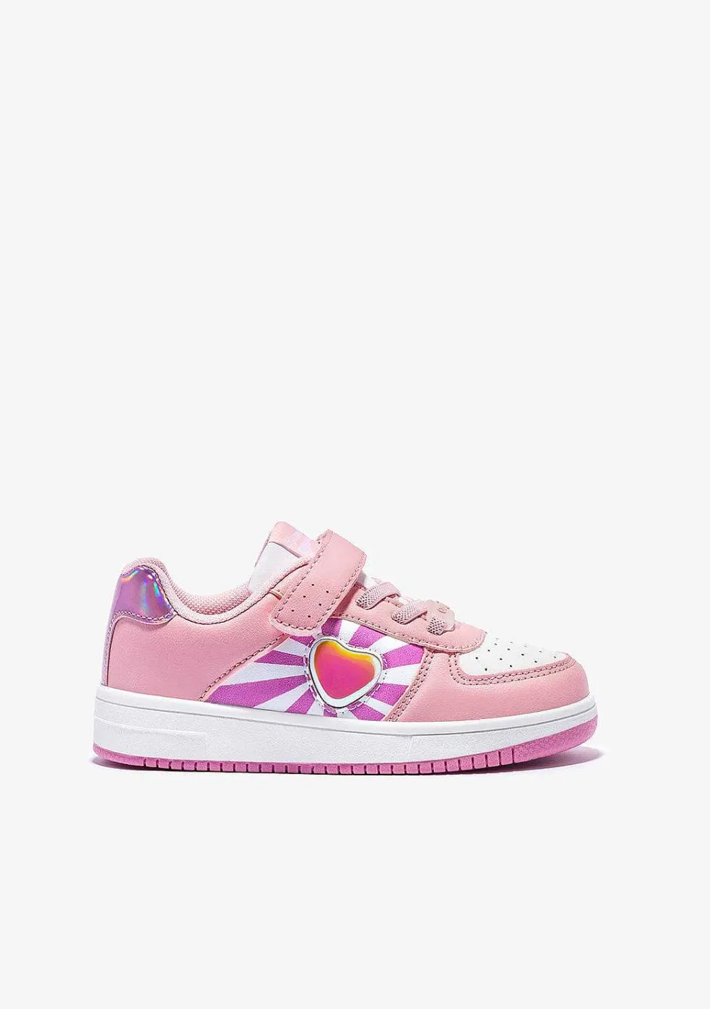 Sapatos De Menina-Conguitos Rosa Com Tênis Que Mudam De Cor De Coracao