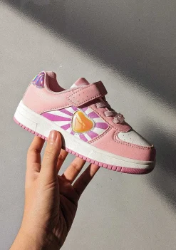 Sapatos De Menina-Conguitos Rosa Com Tênis Que Mudam De Cor De Coracao